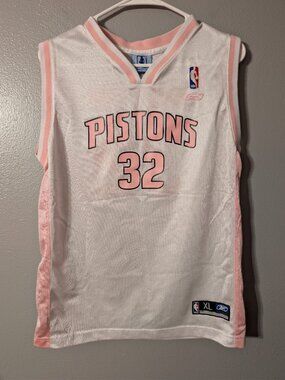 Reebok NBA 4Her Detroit Pistons Richard Hamilton 32 Jersey Girls XL 16 Pink